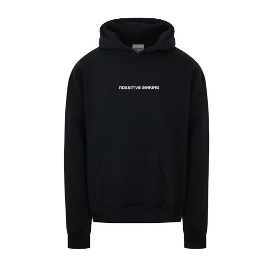 Picture of ΠΟSSITIVE ΘINKING CLASSIC BLACK HOODIE