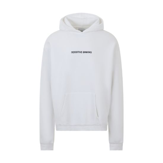 Picture of ΠΟSSITIVE ΘINKING CLASSIC WHITE HOODIE